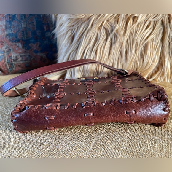 Vintage 1970s hand made in Hong Kong Genuine leather  handbag Stylcraft MIAMI - Picture 7 of 10